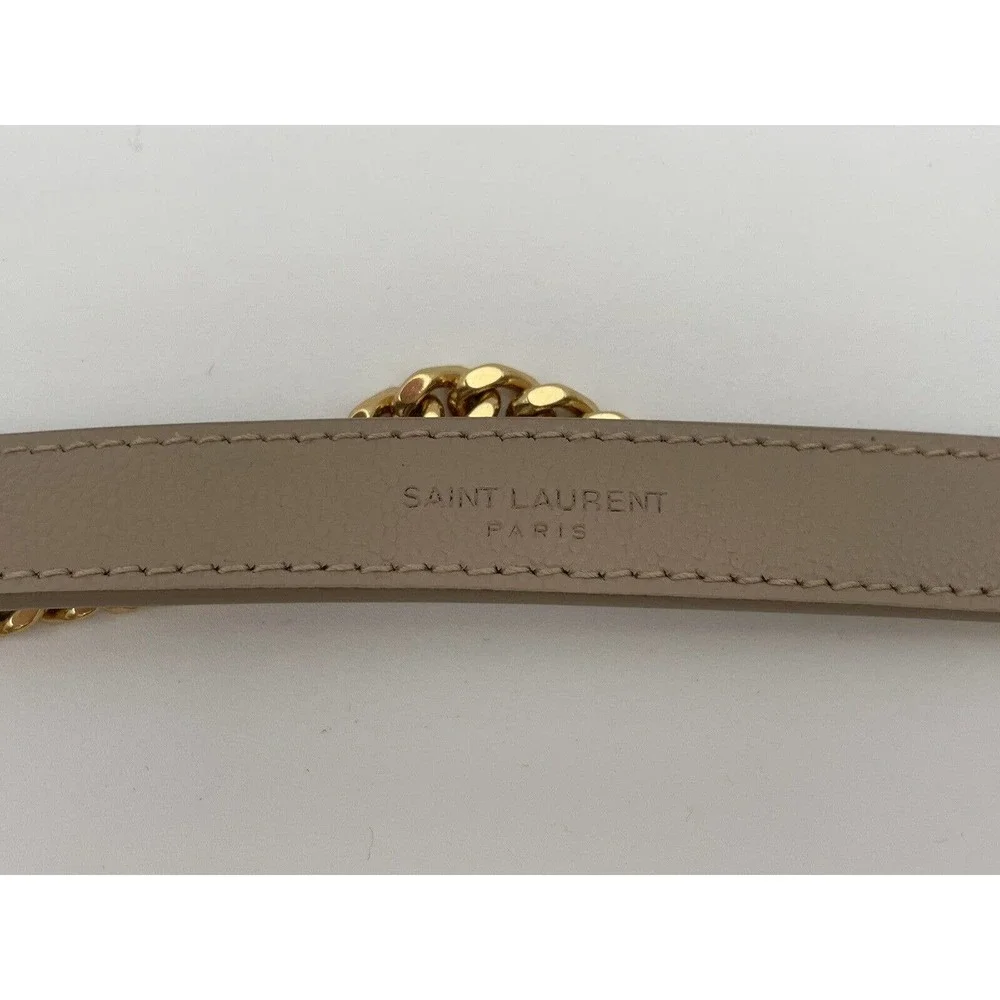 ❌SOLD❌Saint Laurent YSL Small Envelope Quilted Leather Crossbody Bag Purse Beige - Picture 9 of 12